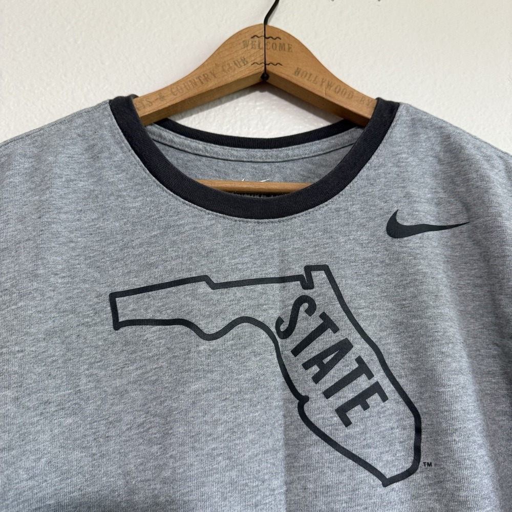 Nike Florida State gray Ringer tee shirt Size Medium Vintage Style